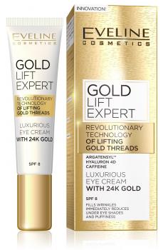 EVELINE GOLD LIFT EXPERT Luxus Augencreme mit  24k Gold, 15 ml